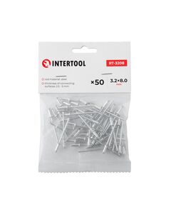 Заклепки алюминиевые INTERTOOL RT-3208, 3,2x8 мм, 50 шт., фото  | SNABZHENIE.com.ua