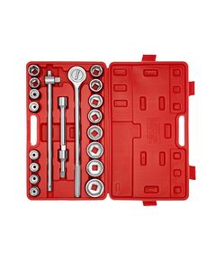 Набір інструментів, 3/4", Cr-V, 21 од., головки: 19-50 мм, кейс, фото  | SNABZHENIE.com.ua
