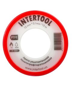 Тефлонова стрічка фум 15 м, 0.1 мм, INTERTOOL IT-0001, фото  | SNABZHENIE.com.ua