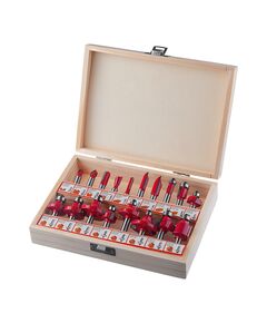 Набір фрез по дереву, 18 шт. INTERTOOL HT-0073, фото  | SNABZHENIE.com.ua