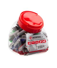 Міні-маркери перманентні кольорові 80 шт (чорний, синій, зелений, червоний), фото  | SNABZHENIE.com.ua