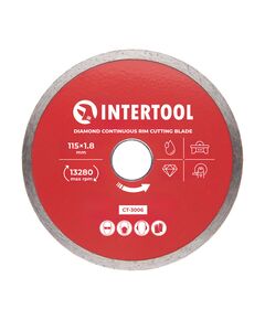Алмазный отрезной диск для плитки 115 мм, сплошная кромка INTERTOOL, фото  | SNABZHENIE.com.ua
