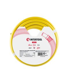Шланг поливочный 1/2 10 м 3-х слойный армированный PVC INTERTOOL, фото  | SNABZHENIE.com.ua