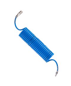 Шланг спиральный полиуретановый 6,5*10 мм, 5 м с соединениями INTERTOOL, фото  | SNABZHENIE.com.ua