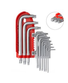 Набір Г-образних ключів TORX 9 шт. T10-T50, S2, PROF INTERTOOL HT-1821, фото  | SNABZHENIE.com.ua