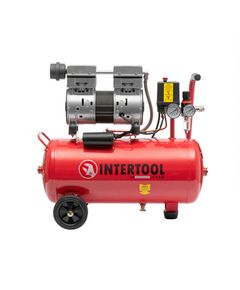 Компресор 24 л, 0.75 кВт, 220 В, 8aтм, 145 л/хв, 1400 об/хв, малошумний, безмасляний, 2 циліндри, фото  | SNABZHENIE.com.ua