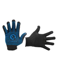 Перчатка трикотажная синтетическая PVC, синяя INTERTOOL SP-0104, фото  | SNABZHENIE.com.ua
