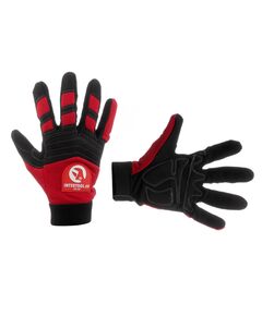 Перчатка мікрофіброва червона з чорними вставками, спандекс, неопрен 10 INTERTOOL, фото  | SNABZHENIE.com.ua