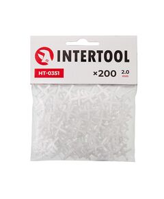 Набор дистанционных крестиков для плитки 2,0 мм / 200 шт INTERTOOL HT-0351, фото  | SNABZHENIE.com.ua
