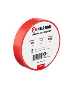 Ізоляційна червона стрічка 0.15мм 17мм 20м INTERTOOL IT-0050, фото  | SNABZHENIE.com.ua