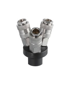 Разветвитель воздуха 1/4 на 3 выхода с быстроразъемами, 10 бар INTERTOOL, фото  | SNABZHENIE.com.ua