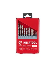 Набір свердл по металу HSS 13 шт (1,5-6,5 мм) INTERTOOL SD-0113, фото  | SNABZHENIE.com.ua