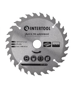 Пильный диск по дереву 150x22,2 мм, 28 зубьев, INTERTOOL CT-3015, фото  | SNABZHENIE.com.ua