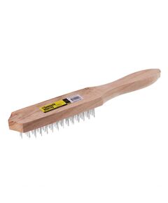 Щітка ручна, 6-рядна, корпус із дерева, cталевий дріт, фото  | SNABZHENIE.com.ua