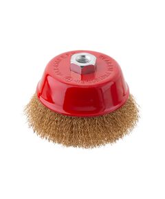 Щітка чашкова, 125 мм, M14, кручений дріт покритий латунню, для КШМ, 6500 об/хв, фото  | SNABZHENIE.com.ua