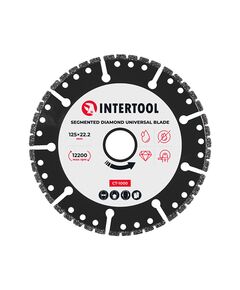 Алмазный сегментный диск 125*22.2 для угловой шлифмашины INTERTOOL, фото  | SNABZHENIE.com.ua
