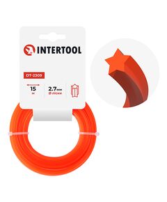 Леска для триммера INTERTOOL DT-2309, 2.7 мм, 15 м, зірка, фото  | SNABZHENIE.com.ua