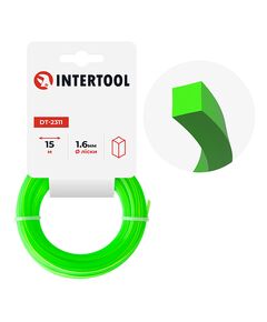 Квадратна леска для триммера 1.6 мм, 15 м INTERTOOL DT-2311, фото  | SNABZHENIE.com.ua