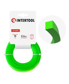 Леска для триммера квадратная 2.4 мм, 15 м INTERTOOL DT-2313, фото  | SNABZHENIE.com.ua