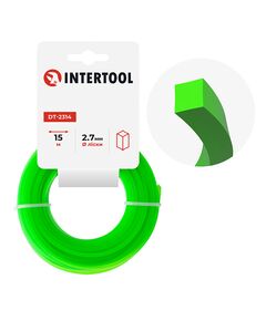Леска для триммера квадратная 2,7 мм, 15 м INTERTOOL DT-2314, фото  | SNABZHENIE.com.ua