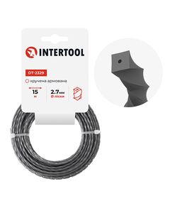 Леска армированная для триммера 2.7 мм, 15 м, квадратная INTERTOOL DT-2329, фото  | SNABZHENIE.com.ua