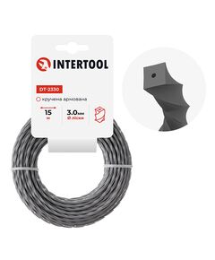 Леска для триммера квадратна армована 3.0 мм, 15 м INTERTOOL DT-2330, фото  | SNABZHENIE.com.ua