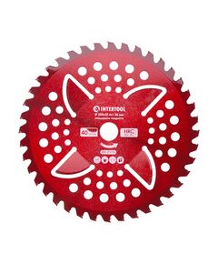 Нож для мотокосы INTERTOOL DT-2355, &oslash;255 мм, 40T, анодированный, 4 лопасти, фото  | SNABZHENIE.com.ua