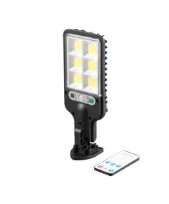 Світильник акумуляторний настінний 6COB, вуличний, сонячна панель, датчик руху, ДУ, фото  | SNABZHENIE.com.ua