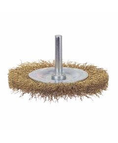 Щетка дискообразная 75мм с хвостовиком 6мм, латунированная SIGMA 9013071, фото  | SNABZHENIE.com.ua