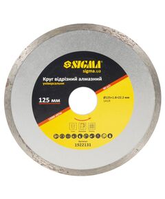 Алмазный отрезной круг универсальный 125мм, 12000 об/мин, SIGMA, фото  | SNABZHENIE.com.ua
