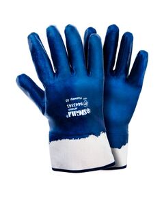 Перчатки трикотажные с нитриловым покрытием SIGMA, синие, краги, фото  | SNABZHENIE.com.ua