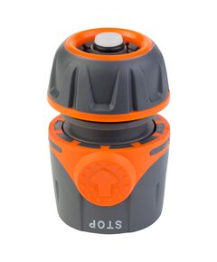 Коннектор 1/2 с аквастопом для шланга FLORA, фото  | SNABZHENIE.com.ua