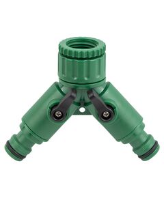 Кран распределительный с 2 выходами 1/2 и адаптерами GRAD 5016885, фото  | SNABZHENIE.com.ua