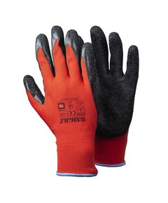 Перчатки трикотажные черные с латексом SIGMA р10, фото  | SNABZHENIE.com.ua