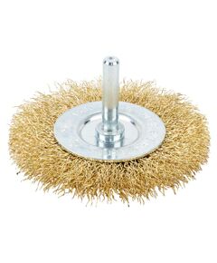 Дискообразная щетка 75мм с хвостовиком 6мм GRAD 9032075 (латунированная), фото  | SNABZHENIE.com.ua