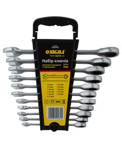 Ключи рожково-накидные трещоточные 11шт 8-19мм CrV SIGMA 6010531, фото  | SNABZHENIE.com.ua