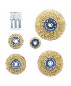 Набор проволочных щеток 5 шт (25-75 мм, хв. 6 мм) GRAD 9029025, фото  | SNABZHENIE.com.ua