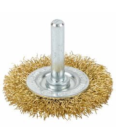 Дисковая щетка 50мм с хвостовиком 6мм GRAD 9032055 (латунированная), фото  | SNABZHENIE.com.ua