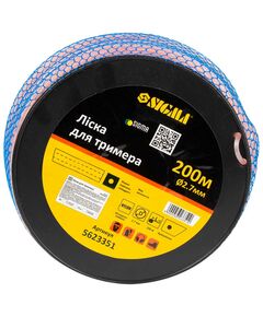 Леска квадратная 2.7мм 200м SIGMA (армированная) для триммера, фото  | SNABZHENIE.com.ua