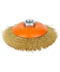 Щетка проволочная конусная 115мм М14*2, латунированная GRAD 9035115, фото  | SNABZHENIE.com.ua