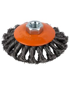 Щетка проволочная конусная 100мм М14*2мм витая стальная GRAD 9040105, фото  | SNABZHENIE.com.ua