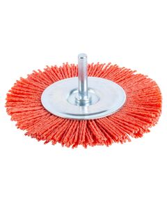 Щетка проволочная дисковая 100мм с хвостовиком 6мм SIGMA (нейлон), фото  | SNABZHENIE.com.ua