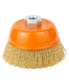 Щетка чашеобразная проволочная 100мм М14*2мм (латунированная) GRAD 9033105, фото  | SNABZHENIE.com.ua