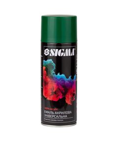 Емаль аерозольна акрилова 400мл RAL 6005 темно-зелена глянець SIGMA, фото  | SNABZHENIE.com.ua