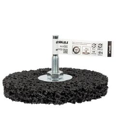 Круг зачистной нетканый 100мм черный с держателем SIGMA, фото  | SNABZHENIE.com.ua