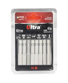 Біт HEX 8 50мм 8шт S2 в блистері ULTRA, фото  | SNABZHENIE.com.ua