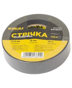Ізоляційна стрічка ПВХ чорна 0.13мм&times;19мм&times;25м SIGMA (8413621), фото  | SNABZHENIE.com.ua