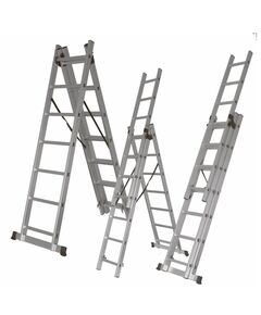 Лестница раскладывающаяся универсальная 3&times;13 ступеней 8.45м FLORA (5032384), фото  | SNABZHENIE.com.ua