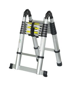 Телескопическая универсальная лестница 14 ступеней 4.4м, фото  | SNABZHENIE.com.ua