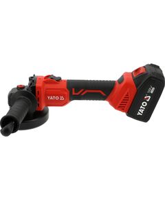 Шліфмашина кутова акумуляторна безщіткова YATO Li-Ion, 18 В, 4 АГод, диск Ø= 125 мм, повільн. старт, фото  | SNABZHENIE.com.ua